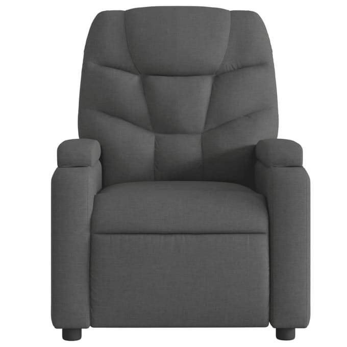 vidaXL - Relaxfauteuil - Donkergrijze - Stof