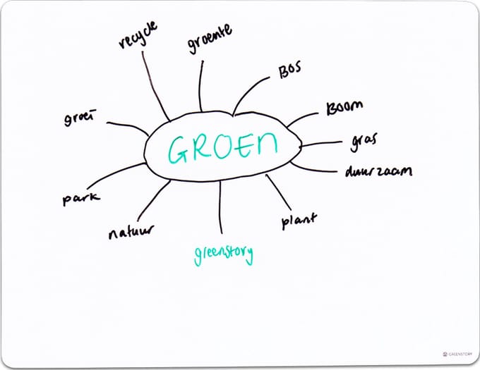 GreenStory - Sticky Whiteboard - Bureau onderlegger Blanco Board - Medium