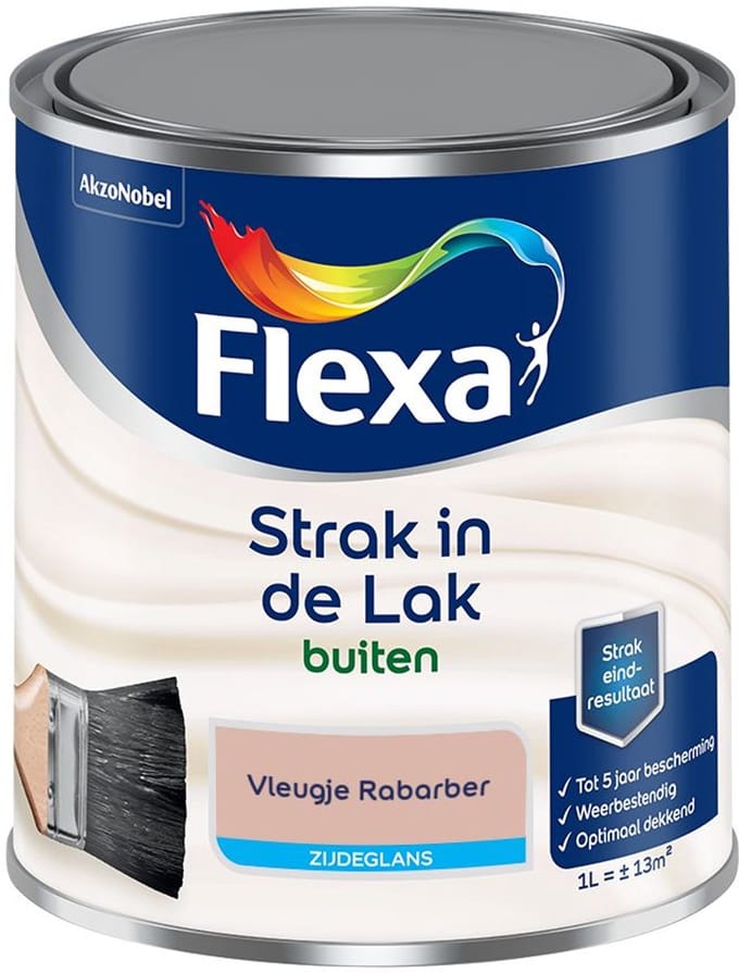 Flexa - Strak In De Lak Buitenlak Zijdeglans - Vleugje Rabarber - Mengverf - 1 L