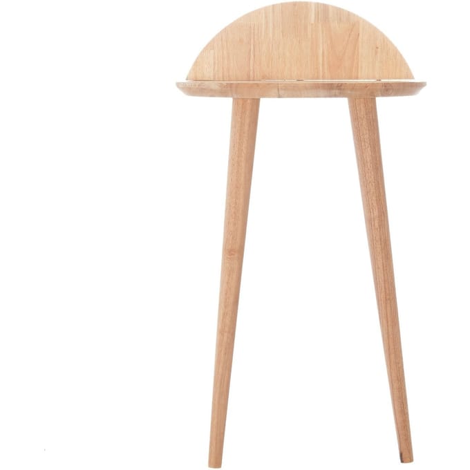 Massief Houten Bijzettafel, Maat: L40cm, B27.5cm, H69.5cm