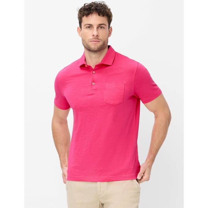 Brax Heren Poloshirt  Style PAVO raspberry, roze, maat M
