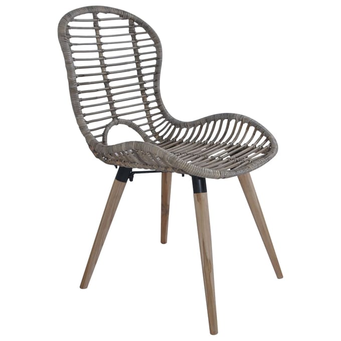 vidaXL - Eetkamerstoelen - 6 - st - natuurlijk - rattan - bruin