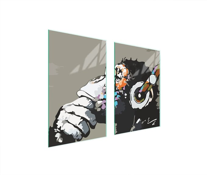 TMK ArtDeko - Snijplank - Glas - 65x52 cm - Muziek Print