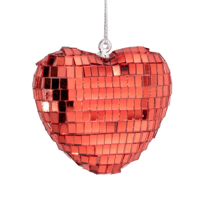 HomeBound by KY | Kersthanger Disco Hart rood | kersthanger | feestdecoratie | disco hart