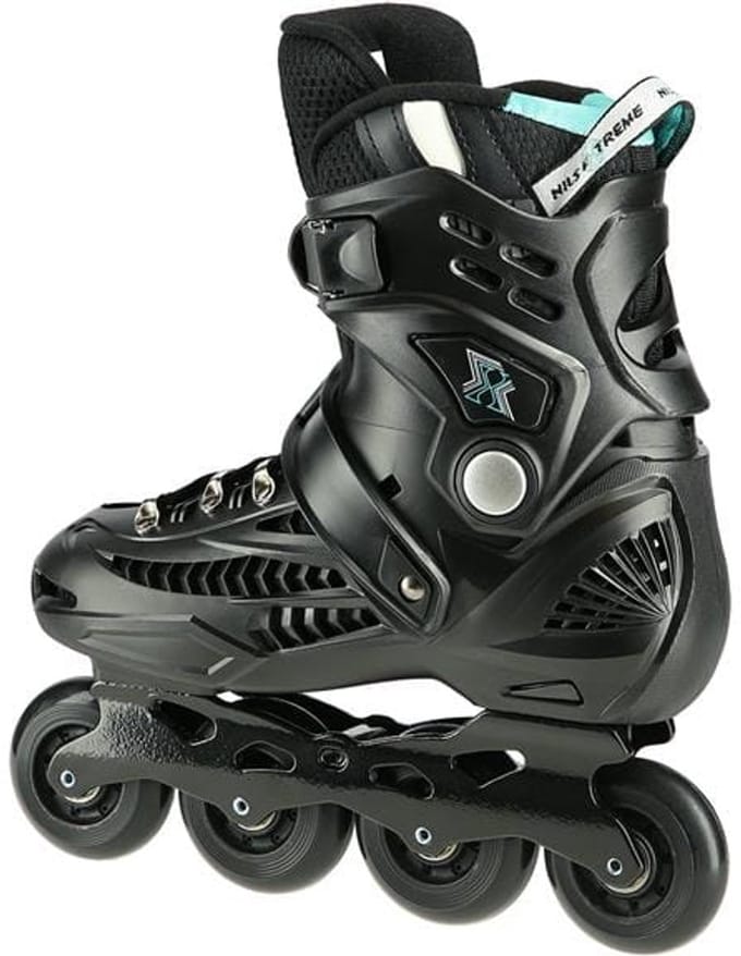 Nils Extreme NA20001 - Freeride Inline Skates - Zwart - ABEC9 - Aluminium Ploeg