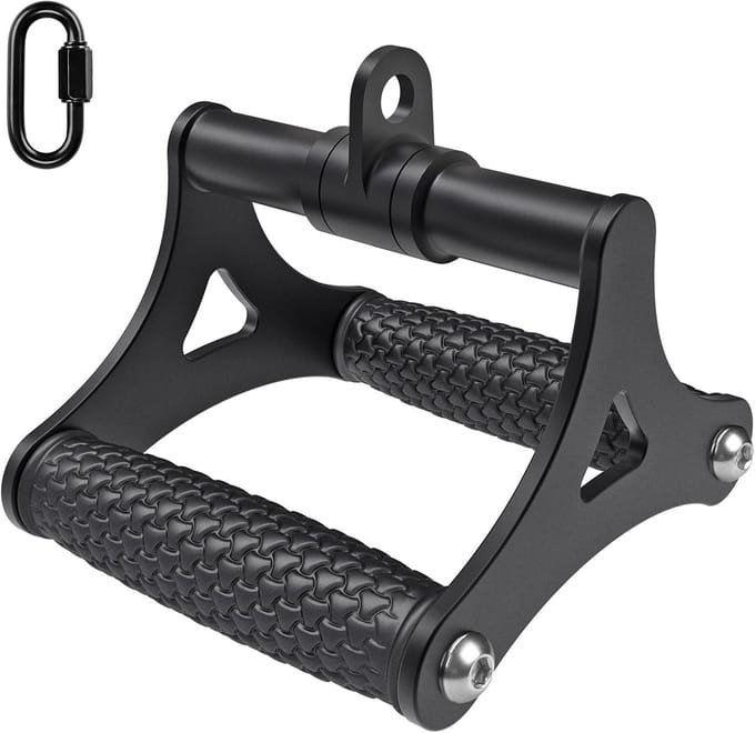 Heavy Duty Double D Handle voor Kabelmachine - V-Bar Cable Mount, Ergonomisch en Antislip, Ideaal voor Krachttraining