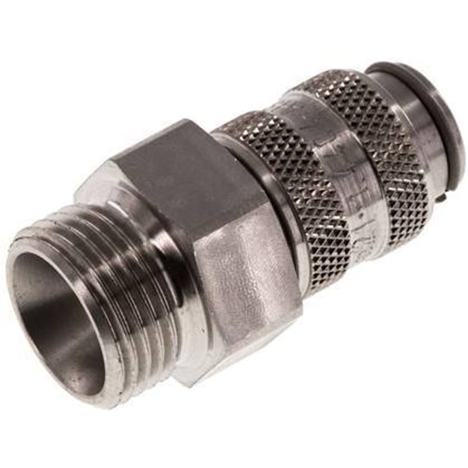 RVS 306L DN 5 Luchtkoppeling Snelkoppeling G 3/8 inch Buitendraad - CLS5-M-SSL-P-038