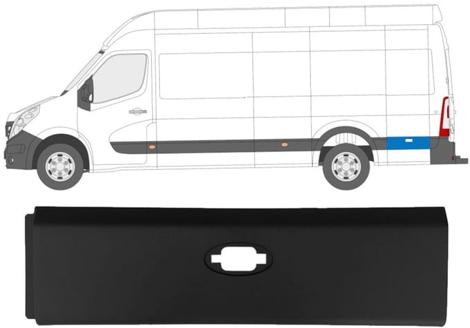 Zijlijst sierlijst voor Renault Master 2010- / Links