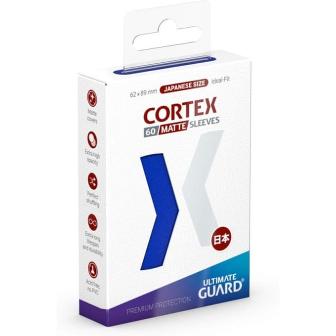 Ultimate Guard 60 Cortex Sleeves Japanse maat blauw