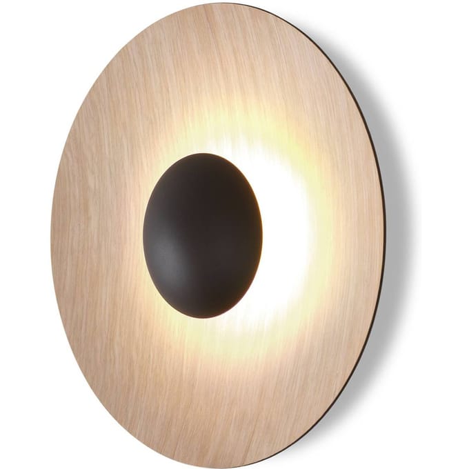 MARSET Ginger 20C LED wandlamp Ø19,5 eiken/eiken