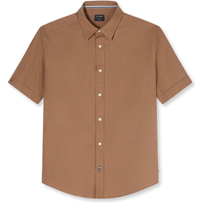 OLYMP Casual Overhemd, Regular Fit, Kent, Bruin