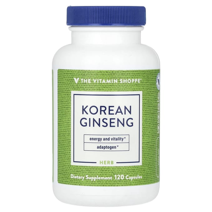 The Vitamin Shoppe, Ginseng Coréen, 648 mg, 120 Capsules