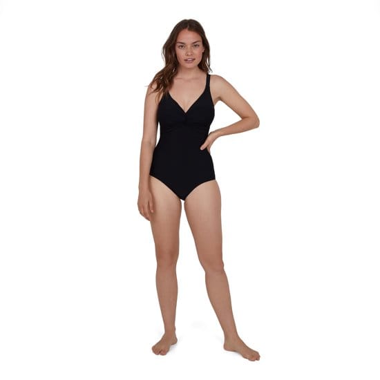 Speedo Shaping Brigitte 1 Piece Zwart Sportbadpak - Maat 38