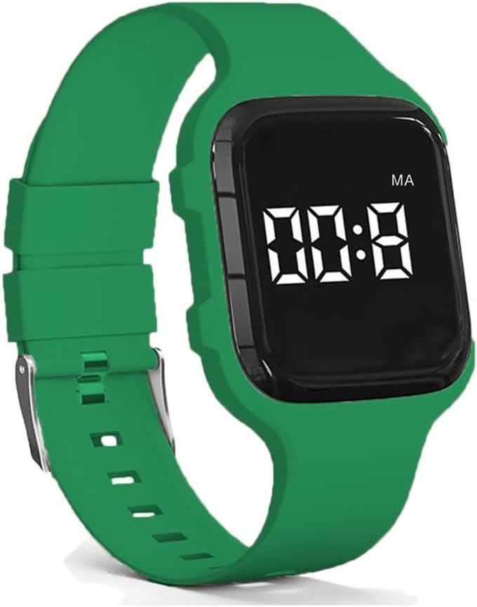 Vibrerende Alarmhorloge voor Potty Training, Waterbestendig Medisch Herinneringshorloge met Timer, Donkergroen, Modern en Functioneel