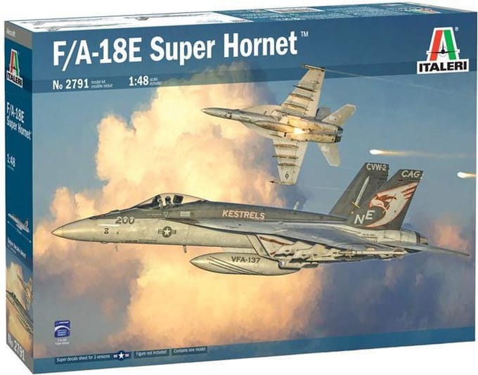 Italeri Modelbouwpakket Vliegtuigen - 2791 F/A-18 E Super Hornet Plastic - 1:48 - Modelbouw