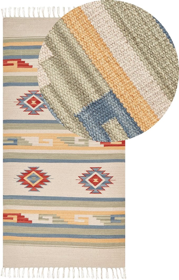 APARAN - Vloerkleed - Meerkleurig - 80 x 150 cm - Katoen