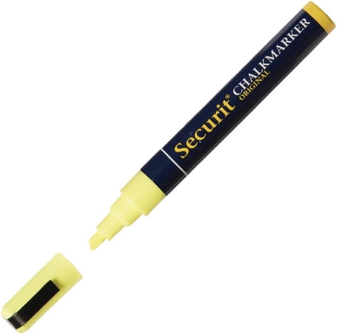 Securit® Original krijtstift met afgeschuinde punt in rood