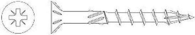 spaanplaatschroef TOPIX 4,0 x 70 mm kruiskop Heco (200st.)