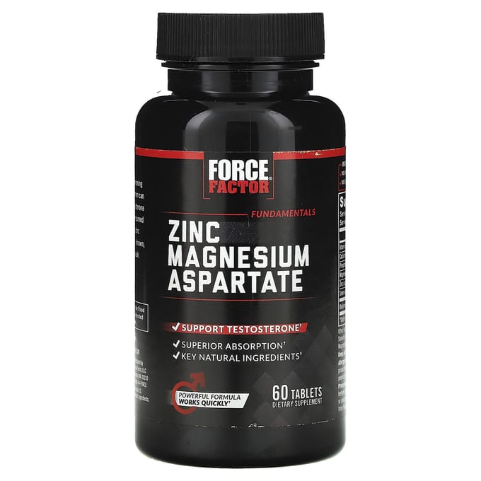Force Factor, Zink Magnesium Aspartaat, 60 tabletten