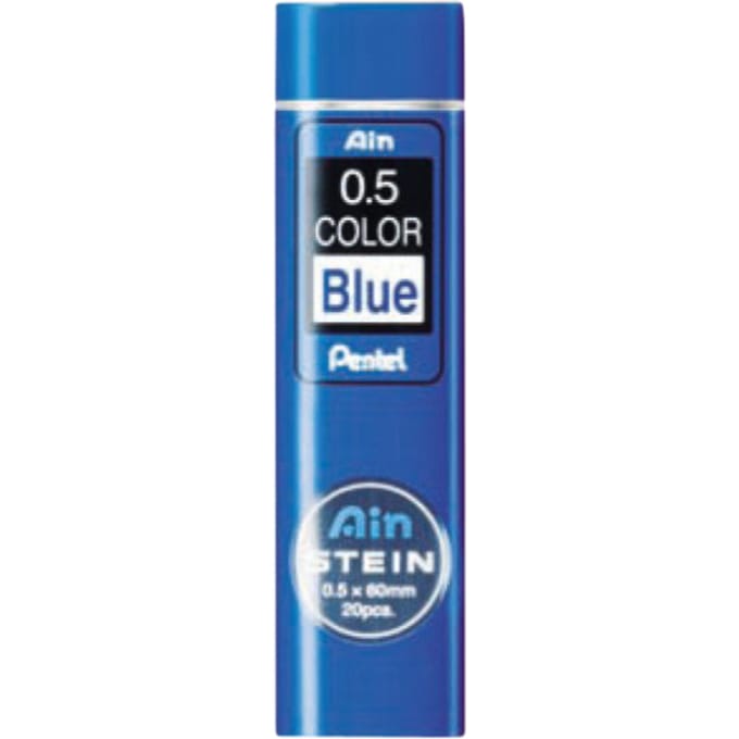 Potloodstift Pentel Ain Stein HB 0.5mm blauw koker à 20 stuks