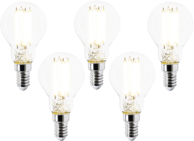 LUEDD Set van 5 E14 LED lamp P45 helder 2,2W 470 lm 2700K