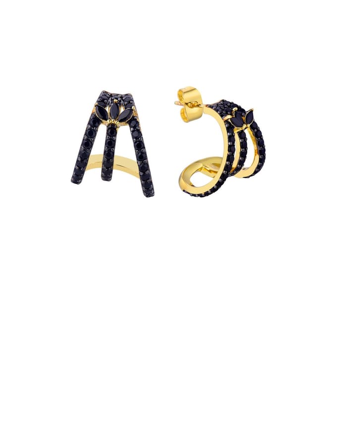 EARRINGS - BLACK MALIA