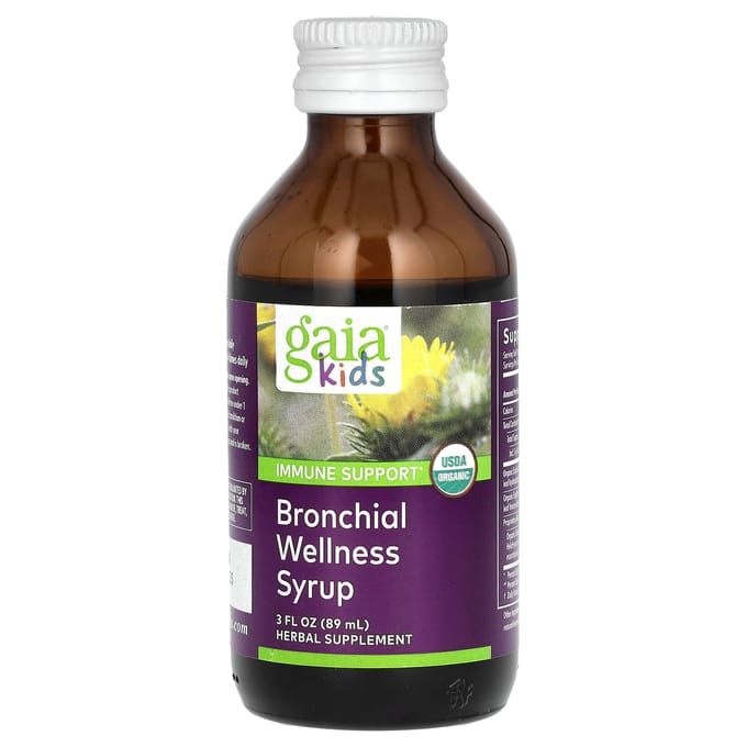 Gaia Herbs, Kinderen Bronchiale Gezondheid Siroop, 3 fl oz (89 ml)