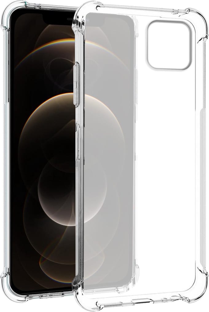 IPhone 12 Pro hoesje transparant siliconen backcover shockproof