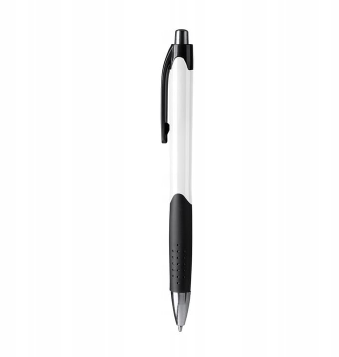 Premium ABS Pen met Knop - Comfortabele Grip - Wit