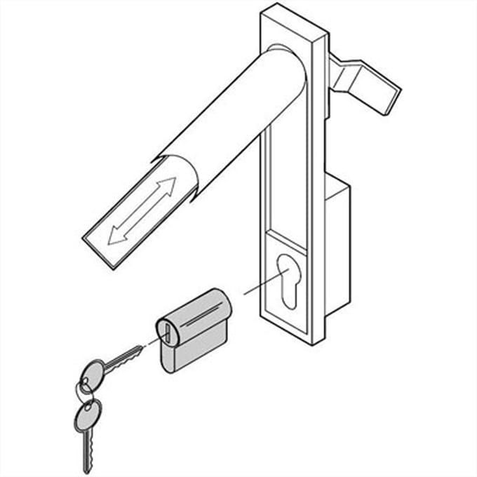 nVent SCHROFF 60127613 19 inch Deurcilinder voor patchkast Meerdere kleuren