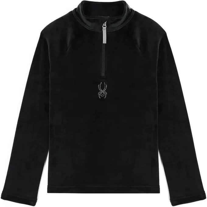 Skipully Spyder Girls Shimmer Bug Half Zip Black-M