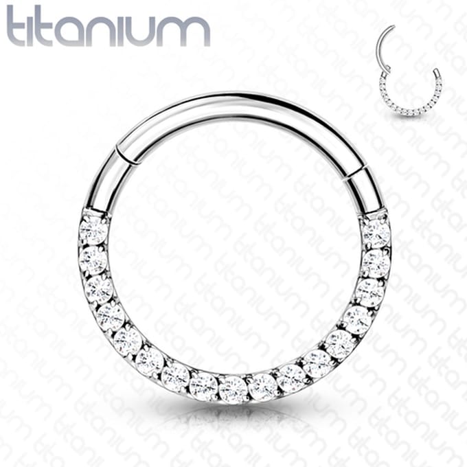 Piercing titanium front CNC 1.2x8 - zilver - LMPiercings