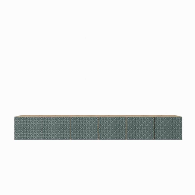 TV-kast Cali 300 (3x100) cm (artisan + groen)