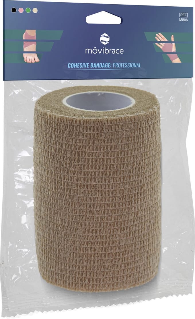 Mövibrace - Zelfhechtend Windsel - Cohesief Verband - Elastisch - Ondersteuning En Fixatie - Beige