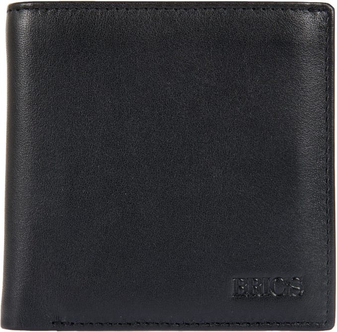 BRIC'S Leren Portemonnee Weense doos Bernina Wallet Black Zwart