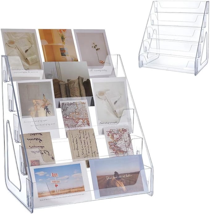 5 Laags Acryl Kaarthouder Display voor Kerstkaarten en Verzamelkaarten