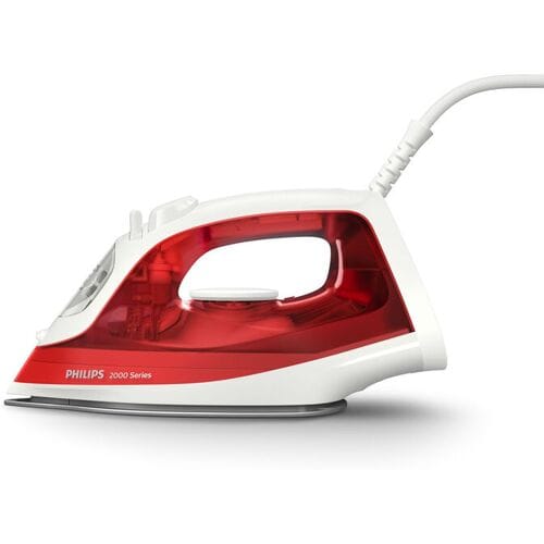 Stoomstrijkijzer - PHILIPS - DST2010/40 - Met stoom en Calc Clean systeem - 25 g/min continue stoom - 2000W - Rood/Wit