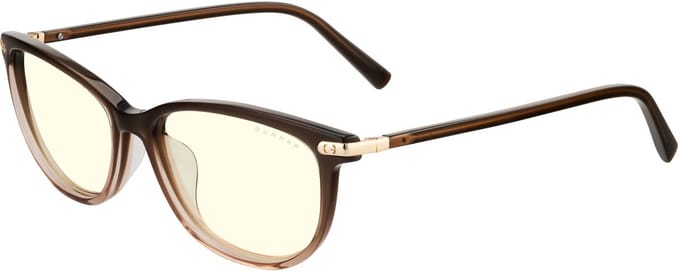 GUNNAR - INGRID Gaming Bril - Computerbril - Blauw Licht Bril - Blue Light Glasses 0.2 Sterkte - Cocoa/Fade/Crystal - Clear