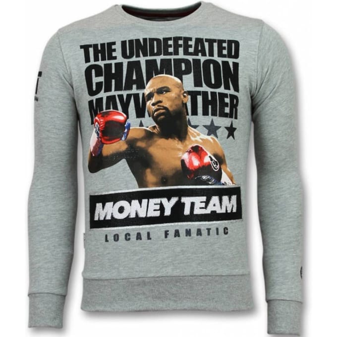 Mayweather Trui - Floyd Heren Sweater - Grijs