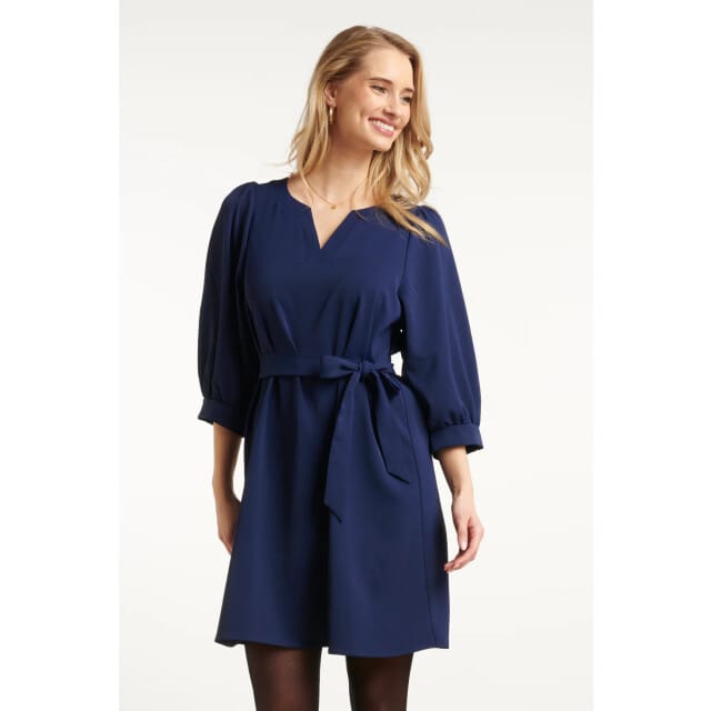 Smashed Lemon Damesmarineblauwe korte jurk |