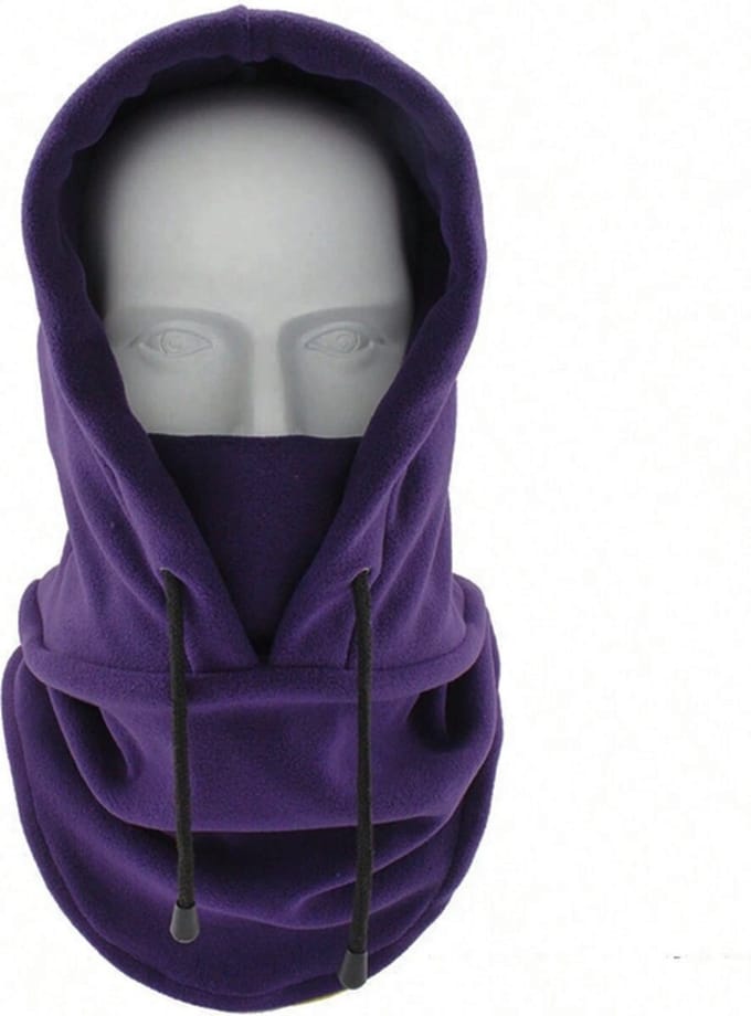 Fleece 3-in-1 Muts - Paars | One size | Polyester | Skimasker / Bivakmuts | Fashion Favorite
