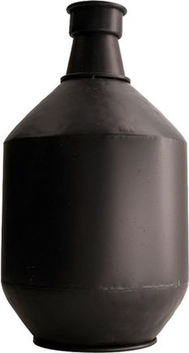 Zwarte metalen vaas Ø21x36.5cm