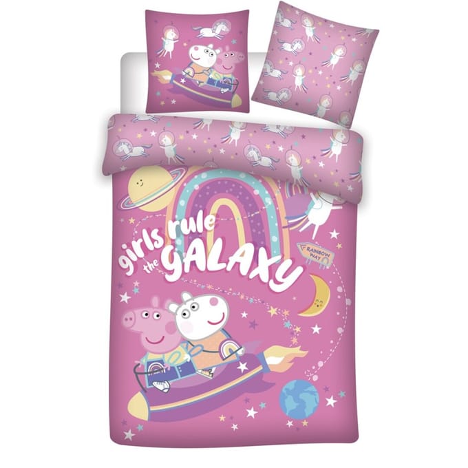 Peppa Pig Dekbedovertrek Galaxy 140 x 200 cm - Polyester