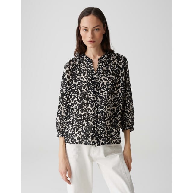 Regular fit overhemdblouse in kreuklook, model 'Famelia'