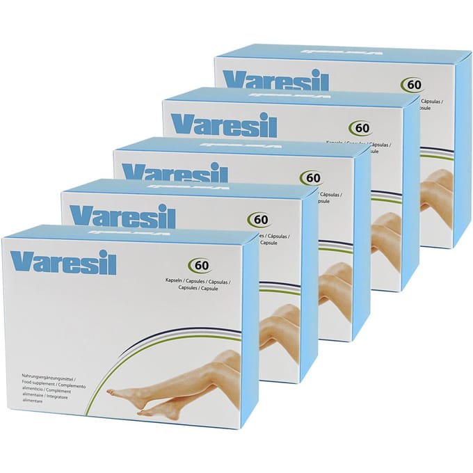 Varesil Pills, pillen voor spataderen en de preventie ervan Unique wit/babyblauwe kleur