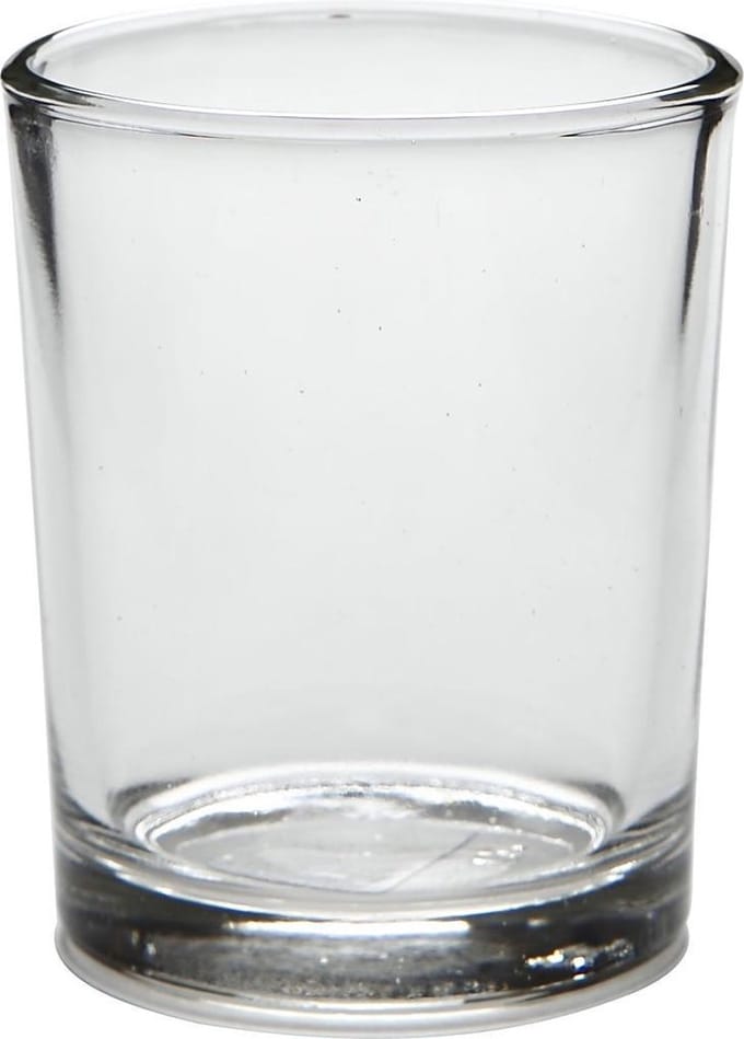 Glazen Waxinelicht 4,5x6,5 cm 12 stuks