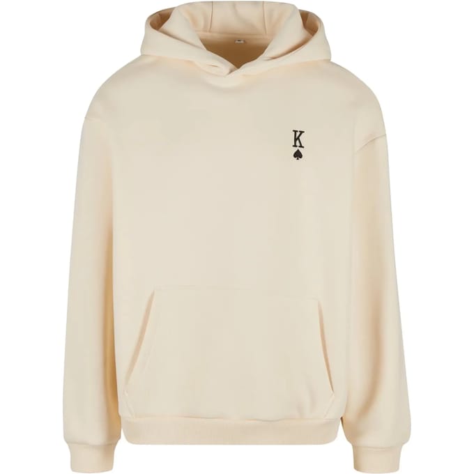 Mister Tee - King Card EMB Fluffy Hoodie/trui - M - Creme