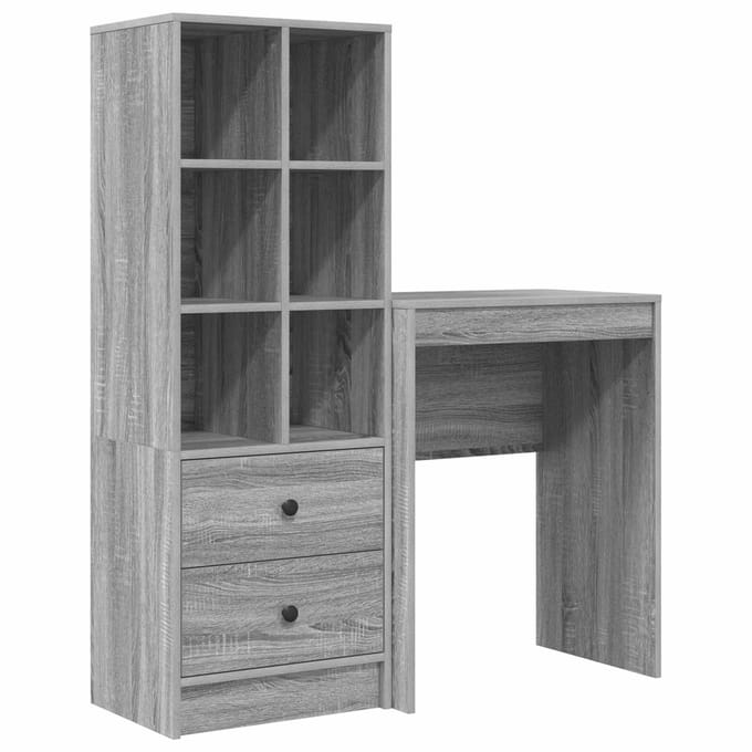 vidaXL - Bureau - Grijs - Sonoma - 105,5 - x - 34 - x - 127 - cm - 2 - st