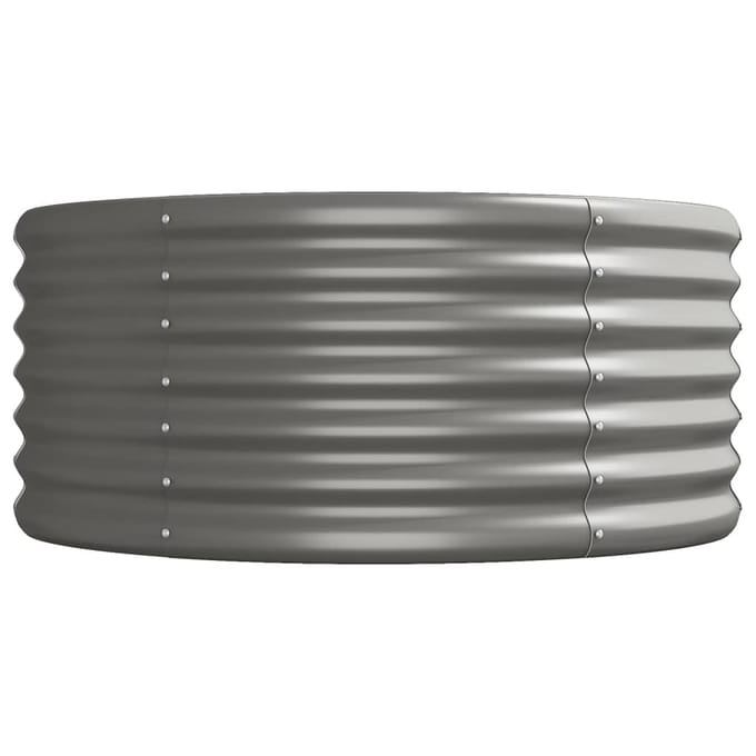 vidaXL - Plantenbak - 296x80x36 - cm - gegalvaniseerd - staal - grijs