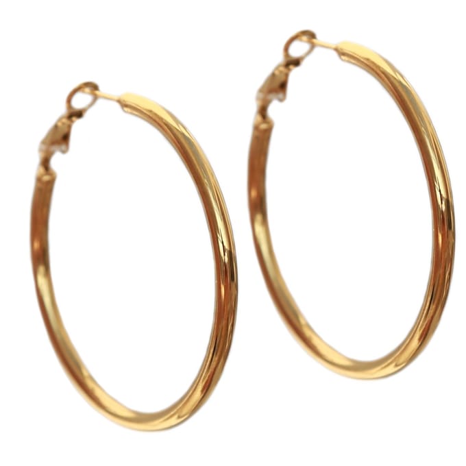 Fijne gouden hoops large